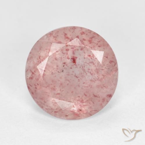2.40ct Naturale Rosa chiaro Quarzo Fragola, Rotondo, Traslucido