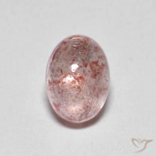 1.23ct Naturale Rosa chiaro Quarzo Fragola, Ovale, Traslucido
