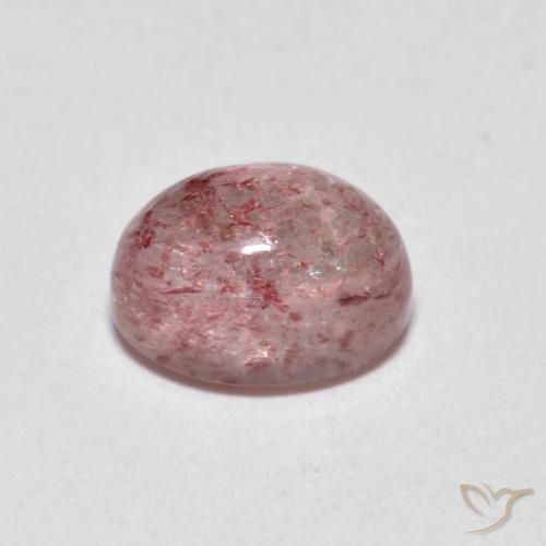 Quarzo fragola Rosa chiaro naturale da 1.23 ct, Ovale, Traslucido