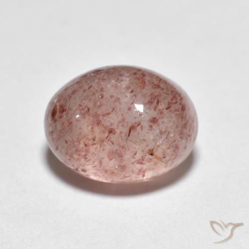 2.84ct Naturale Rosa terroso Quarzo Fragola, Ovale, Trasparente