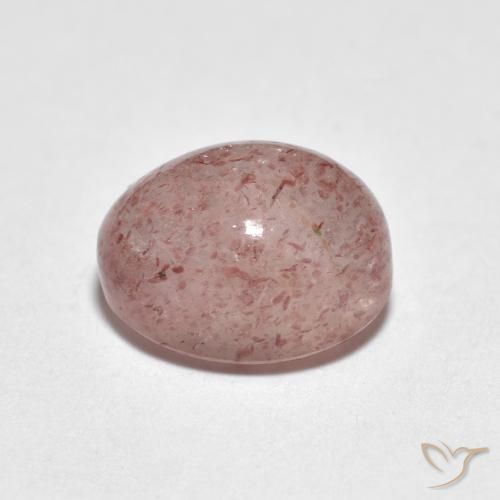 Quarzo fragola Rosa terroso naturale da 2.84 ct, Ovale, Trasparente