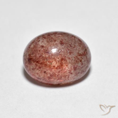 2.35ct Naturale Rosso mattone chiaro Quarzo Fragola, Ovale, Trasparente