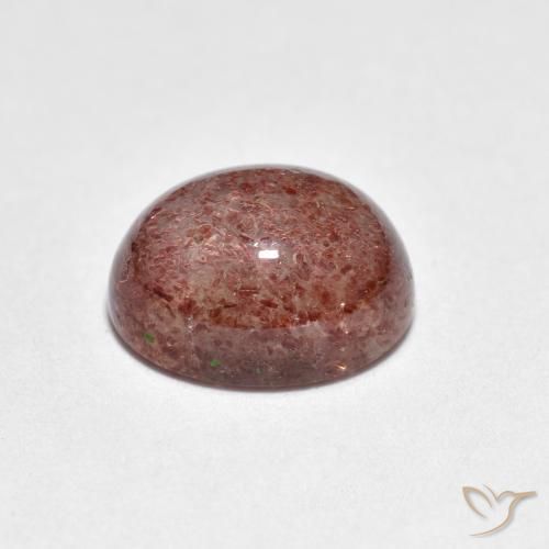 Quarzo fragola Rosso mattone chiaro naturale da 2.35 ct, Ovale, Trasparente