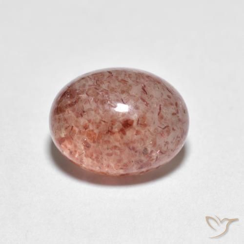 Quarzo fragola Rosso mattone chiaro naturale da 2.47 ct, Ovale, Trasparente