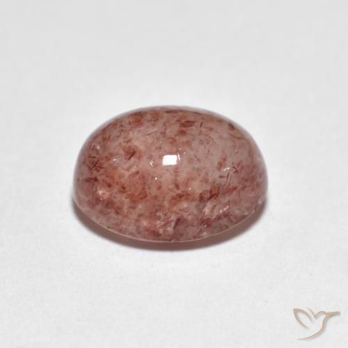 Quarzo fragola Rosso mattone chiaro naturale da 2.47 ct, Ovale, Trasparente