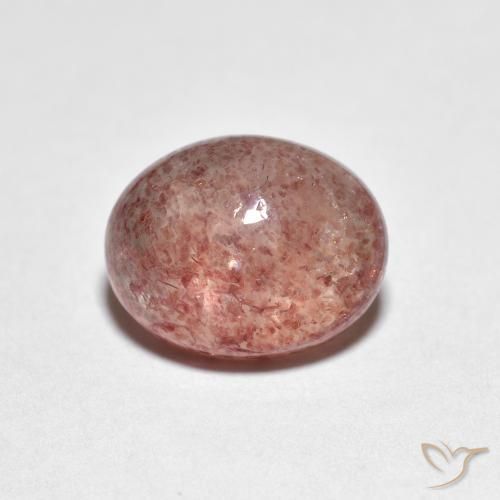 Quarzo fragola Rosa rossastra naturale da 2.23 ct, Ovale, Trasparente