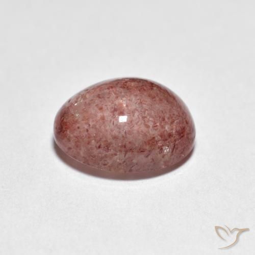 Quarzo fragola Rosa rossastra naturale da 2.23 ct, Ovale, Trasparente