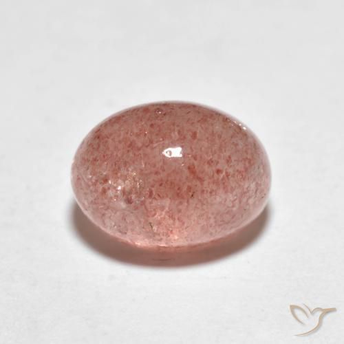 2.51ct Naturale Coccinella rossa Quarzo Fragola, Ovale, Traslucido