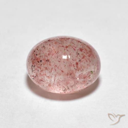 Quarzo fragola Rosa terroso naturale da 2.59 ct, Ovale, Traslucido