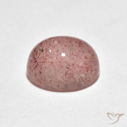 Quarzo fragola Rosa terroso naturale da 2.59 ct, Ovale, Traslucido