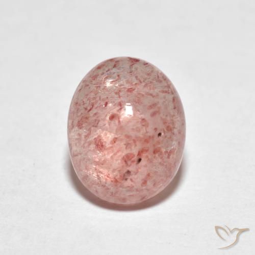 2.43ct Naturale Rosa medio Quarzo fragola, Ovale, Trasparente