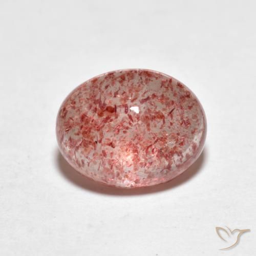 Quarzo fragola rosa lampone naturale da 2.39 ct, Ovale, Trasparente