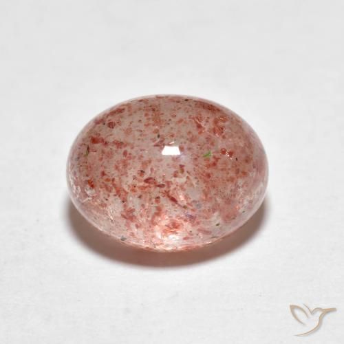 2.70ct Naturale Rosa arancio Quarzo Fragola, Ovale, Trasparente