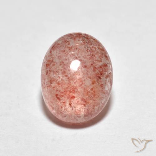 Quarzo fragola rosso indiano naturale da 2.49 ct, Ovale, Trasparente