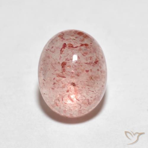 2.81ct Naturale Rosa terroso Quarzo Fragola, Ovale, Trasparente