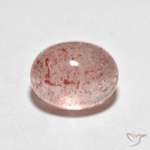 Quarzo fragola Rosa terroso naturale da 2.81 ct, Ovale, Trasparente