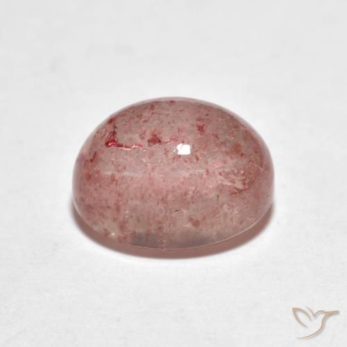 Quarzo fragola Rosa terroso naturale da 2.81 ct, Ovale, Trasparente