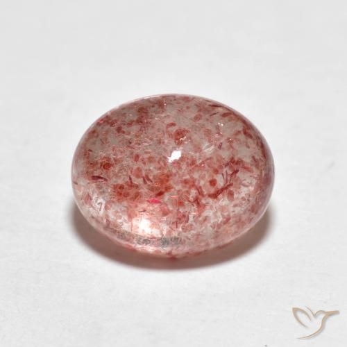 Quarzo fragola Rosa medio naturale da 2.56 ct, Ovale, Trasparente