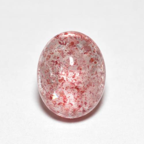 Quarzo fragola Rosa medio-chiaro naturale da 2.59 ct, Taglio ovale, Trasparente
