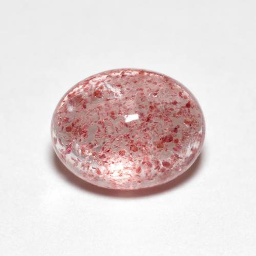 Quarzo fragola Rosa medio-chiaro naturale da 2.59 ct, Taglio ovale, Trasparente