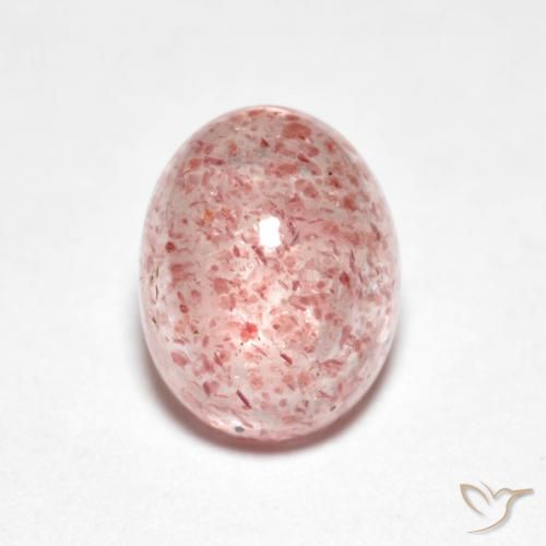 Quarzo fragola Rosa chiaro naturale da 2.60 ct, Ovale, Trasparente