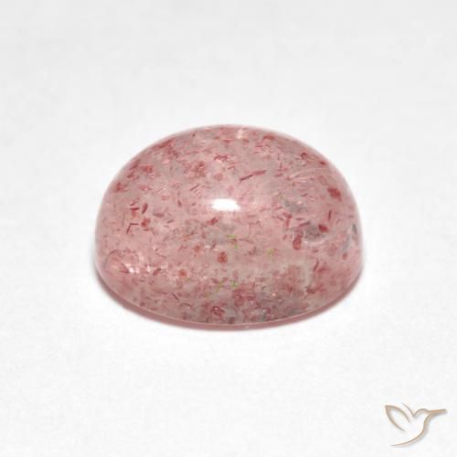 Quarzo fragola Rosa chiaro naturale da 2.60 ct, Ovale, Trasparente