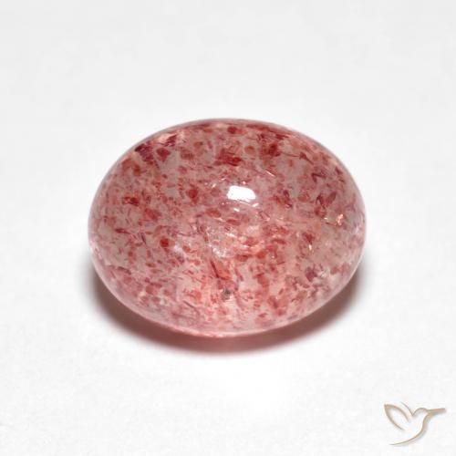 Quarzo fragola Rosa chiaro naturale da 2.84 ct, Ovale, Trasparente