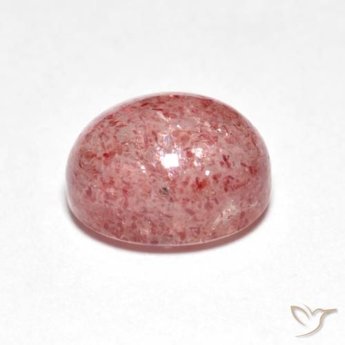 Quarzo fragola Rosa chiaro naturale da 2.84 ct, Ovale, Trasparente