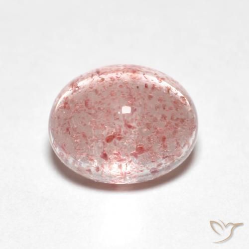 2.36ct Naturale Rosa chiaro gomma da masticare Quarzo Fragola, Ovale, Trasparente