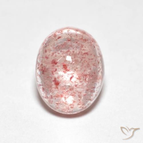 Quarzo fragola Rosa chiaro gomma da masticare naturale da 2.36 ct, Ovale, Trasparente