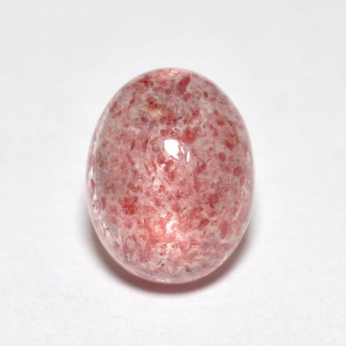 Quarzo fragola Rosa medio-chiaro naturale da 2.77 ct, Taglio ovale, Trasparente