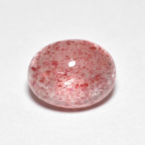 Quarzo fragola Rosa medio-chiaro naturale da 2.77 ct, Taglio ovale, Trasparente