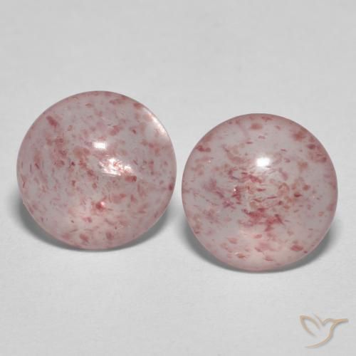 1.48ctw Naturale Rosa shocking chiaro Quarzo Fragola, Rotondo, Trasparente