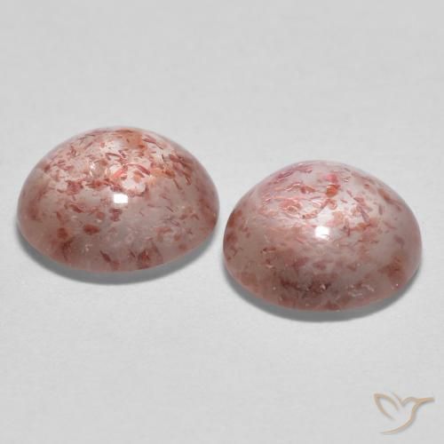 Gemme di Quarzo fragola Rosa terroso naturale da 2.06 ct, Rotondo, Trasparente