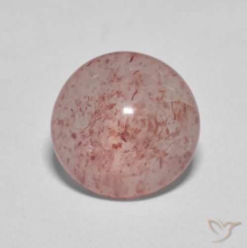 2.46ct Naturale Rosa medio Quarzo Fragola, Rotondo, Trasparente