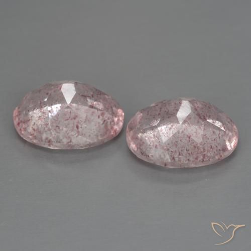 Gemme di Quarzo fragola Rosa medio-chiaro naturale da 4.88 ct, Ovale, Trasparente