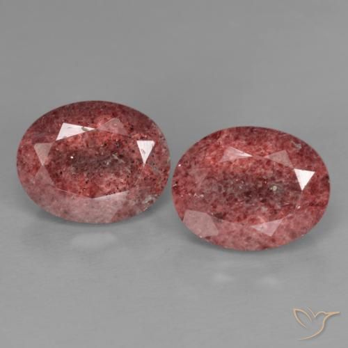 5.26ctw Naturale Rosa medio Quarzo Fragola, Ovale, Trasparente