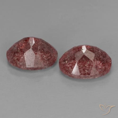 Gemme di Quarzo fragola Rosa medio naturale da 5.26 ct, Ovale, Trasparente