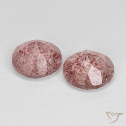 Gemme di Quarzo fragola Rosa chiaro naturale da 2.34 ct, Rotondo, Trasparente