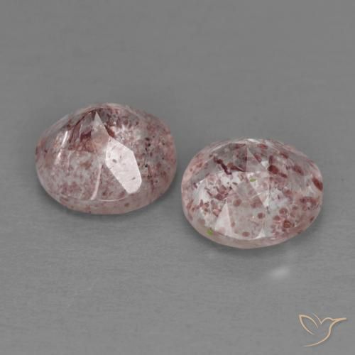 Gemme di Quarzo fragola Rosa chiaro naturale da 2.66 ct, Rotondo, Trasparente