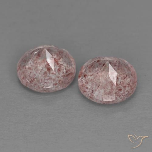 Gemme di Quarzo fragola Rosa chiaro naturale da 2.50 ct, Rotondo, Trasparente