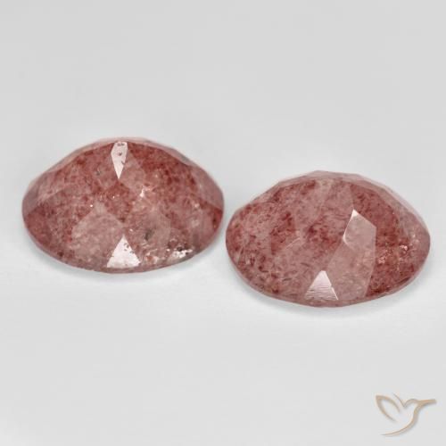 Gemme di Quarzo fragola Rosa medio naturale da 8.99 ct, Ovale, Trasparente