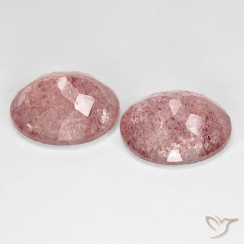 Gemme di Quarzo fragola Rosa medio-chiaro naturale da 8.94 ct, Ovale, Trasparente