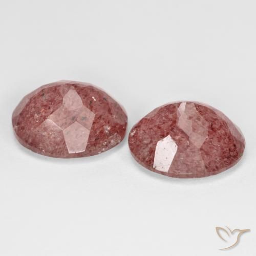 Gemme di Quarzo fragola Rosa intenso rosa naturale da 9.51 ct, Ovale, Trasparente