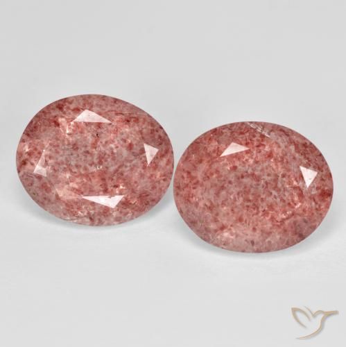 8.32ctw Naturale Rosa medio Quarzo Fragola, Ovale, Trasparente