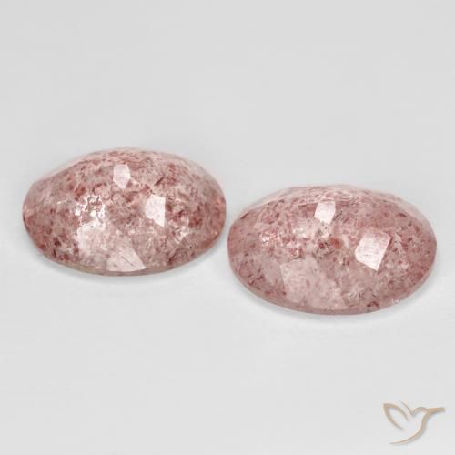 Gemme di Quarzo fragola Rosa chiaro naturale da 7.30 ct, Ovale, Trasparente