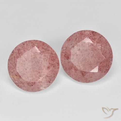 Gemme di Quarzo fragola Tono rosa naturale da 6.94 ct, Rotondo, Trasparente