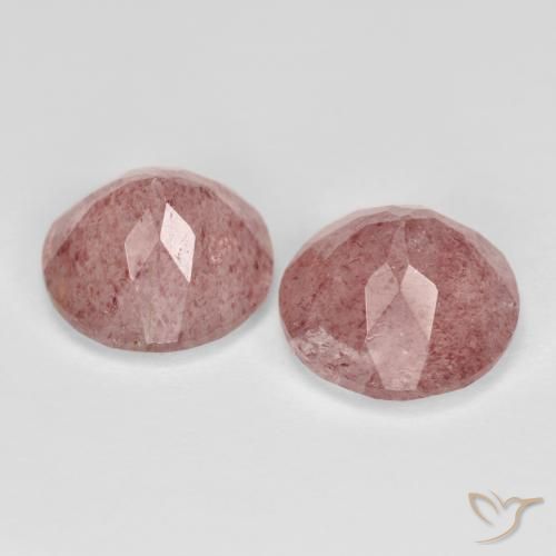 Gemme di Quarzo fragola Tono rosa naturale da 6.94 ct, Rotondo, Trasparente