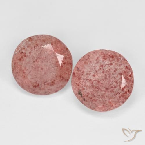 7.14ctw Naturale Rosa medio Quarzo Fragola, Rotondo, Traslucido