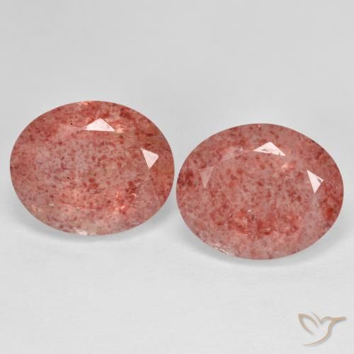 9.62ctw Naturale Rosa medio Quarzo Fragola, Ovale, Traslucido